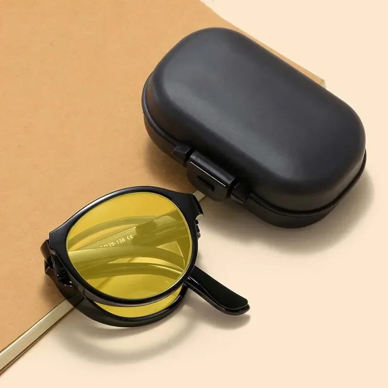 Blue Light Glasses - Składane okulary noktowizyjne z pudełkiem dla