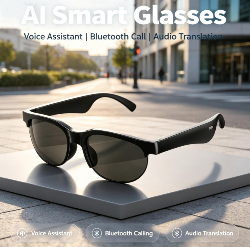 Blue Light Glasses - Inteligentne okulary Bluetooth TAC z polaryzacją,