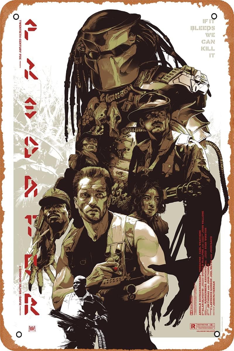 Home Office Logo - Plakat filmowy PREDATOR (1987), retro logo