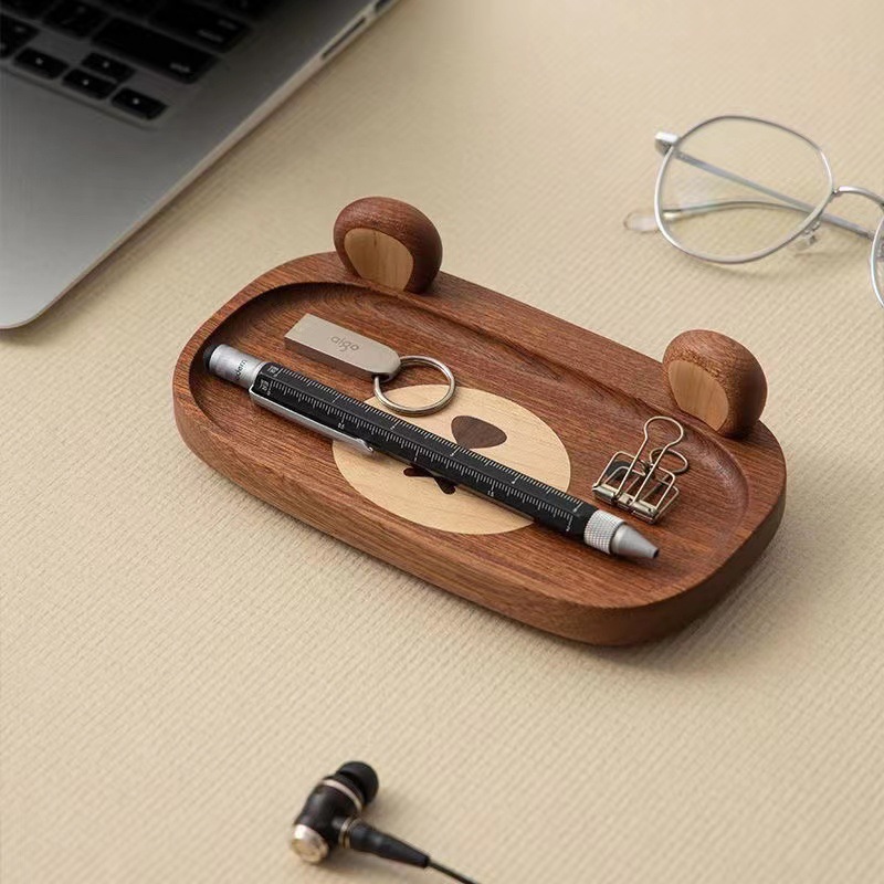 Home Office Gif - Miniaturowa ozdoba z litego drewna w