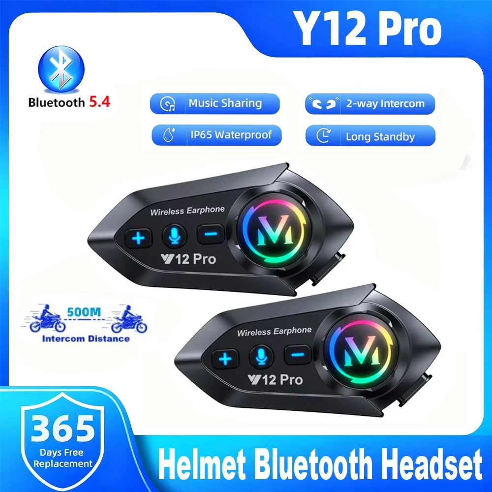 Home Office Headset - Interkom Bluetooth do kasku motocyklowego Y12