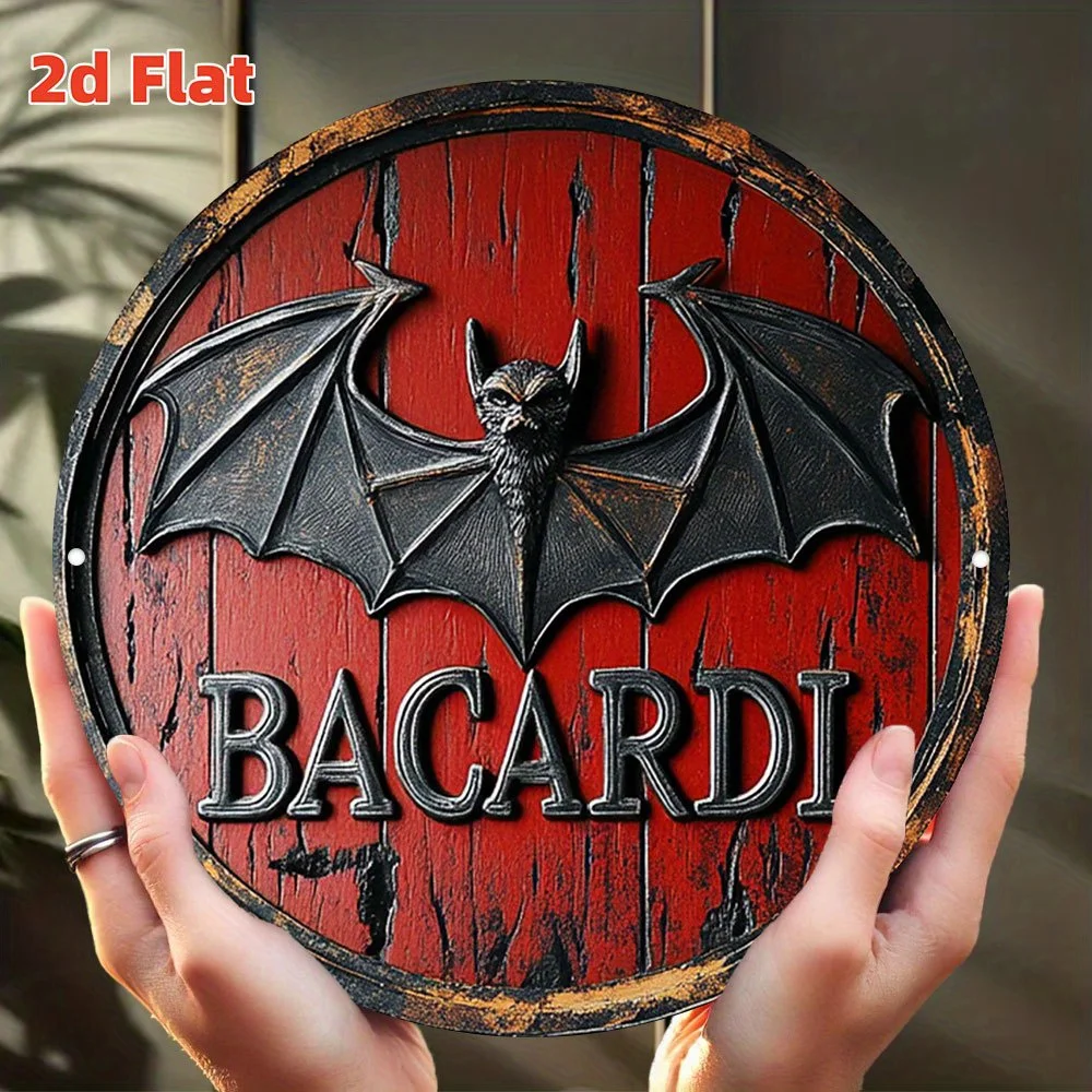 Home Office Logo - Tabliczka Metalowa - Logo Bacardi w