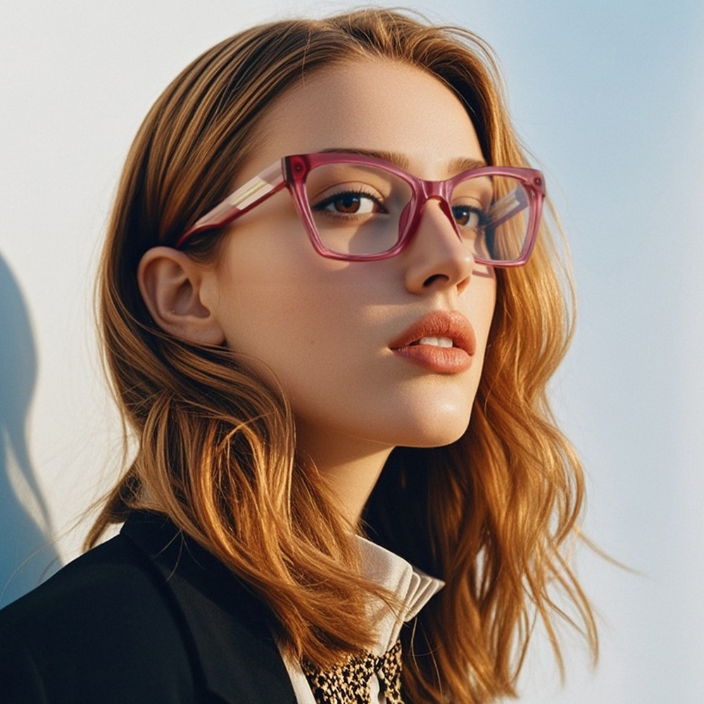 Blue Light Glasses - Okulary damskie z dużymi oprawkami typu