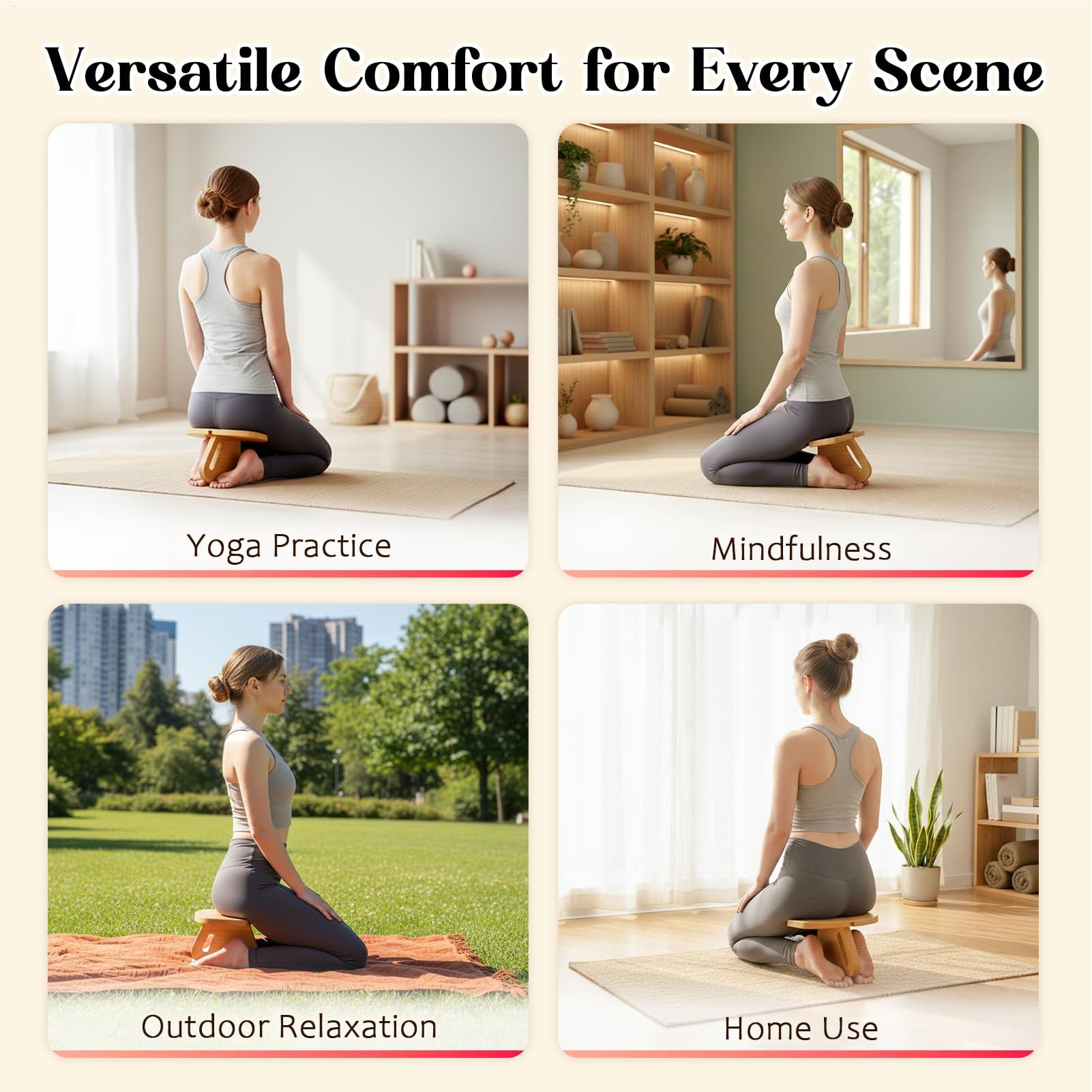 Stołek do modlitwy, drewniana  – Home Office Yoga Room recenzja i cena