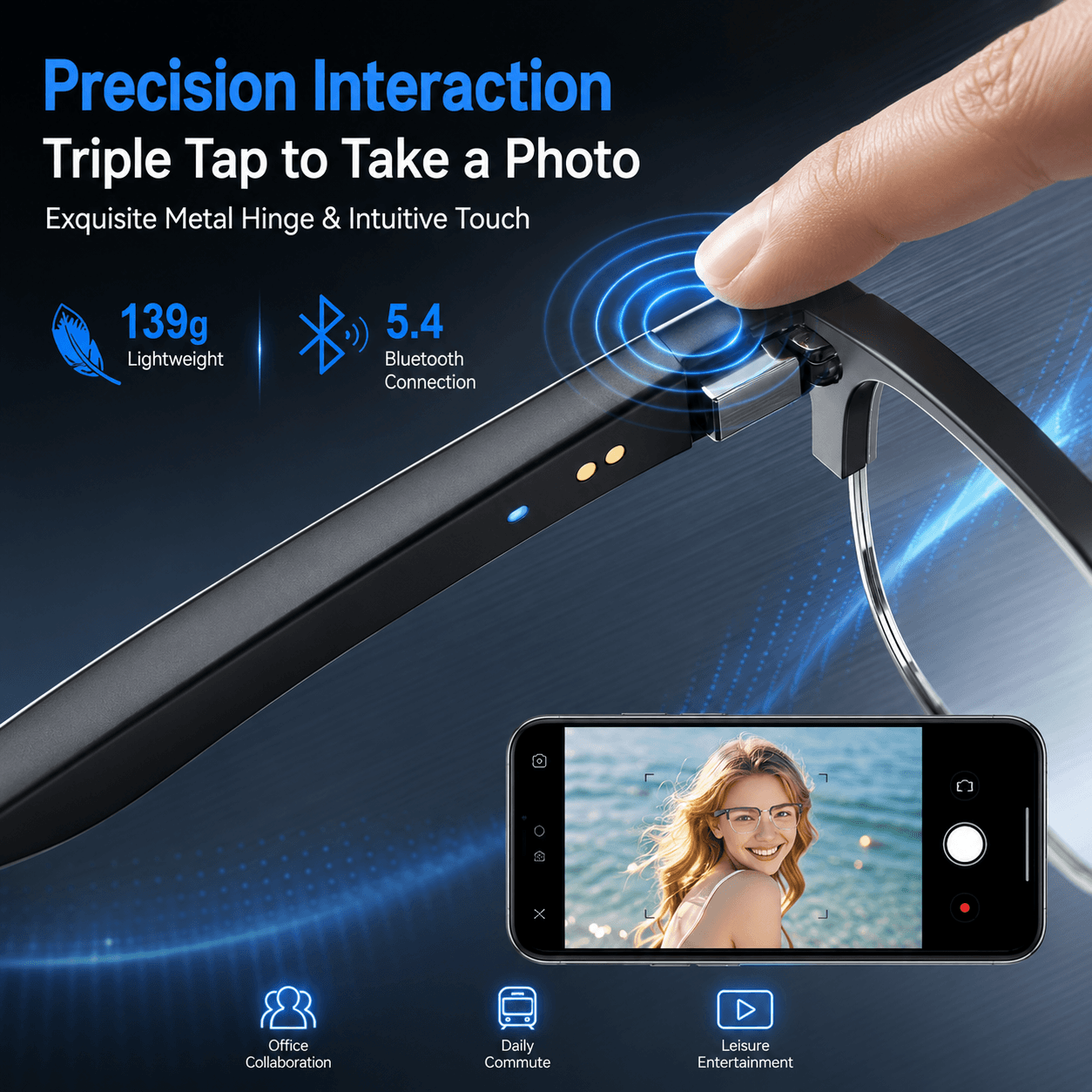Okulary Bluetooth AIMB V2 z in – Blue Light Glasses recenzja i cena