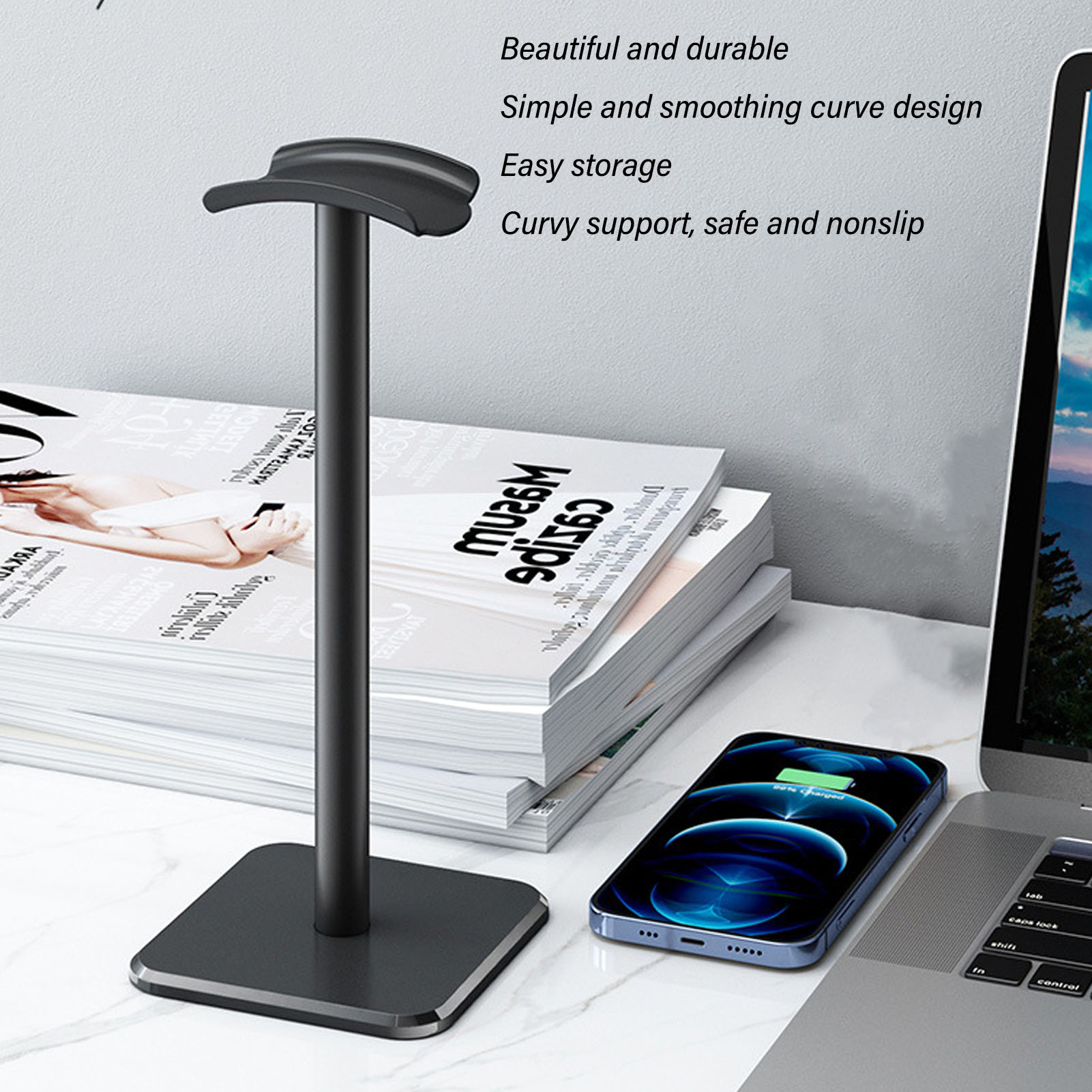 Stojak na słuchawki Zaokrąglon – Home Office Headset recenzja i cena