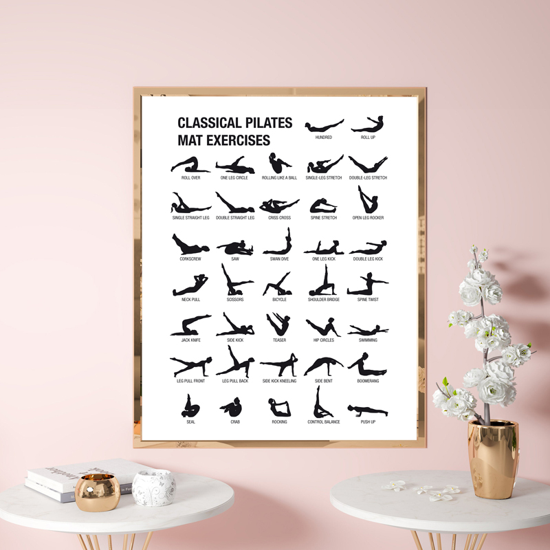 Plakat bez ramy z schematem ćw – Home Office Yoga Room recenzja i cena