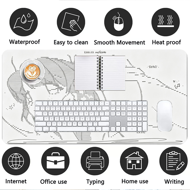 1 szt. Skórzana podkładka pod  – Home Office Keyboard And Mouse recenzja i cena
